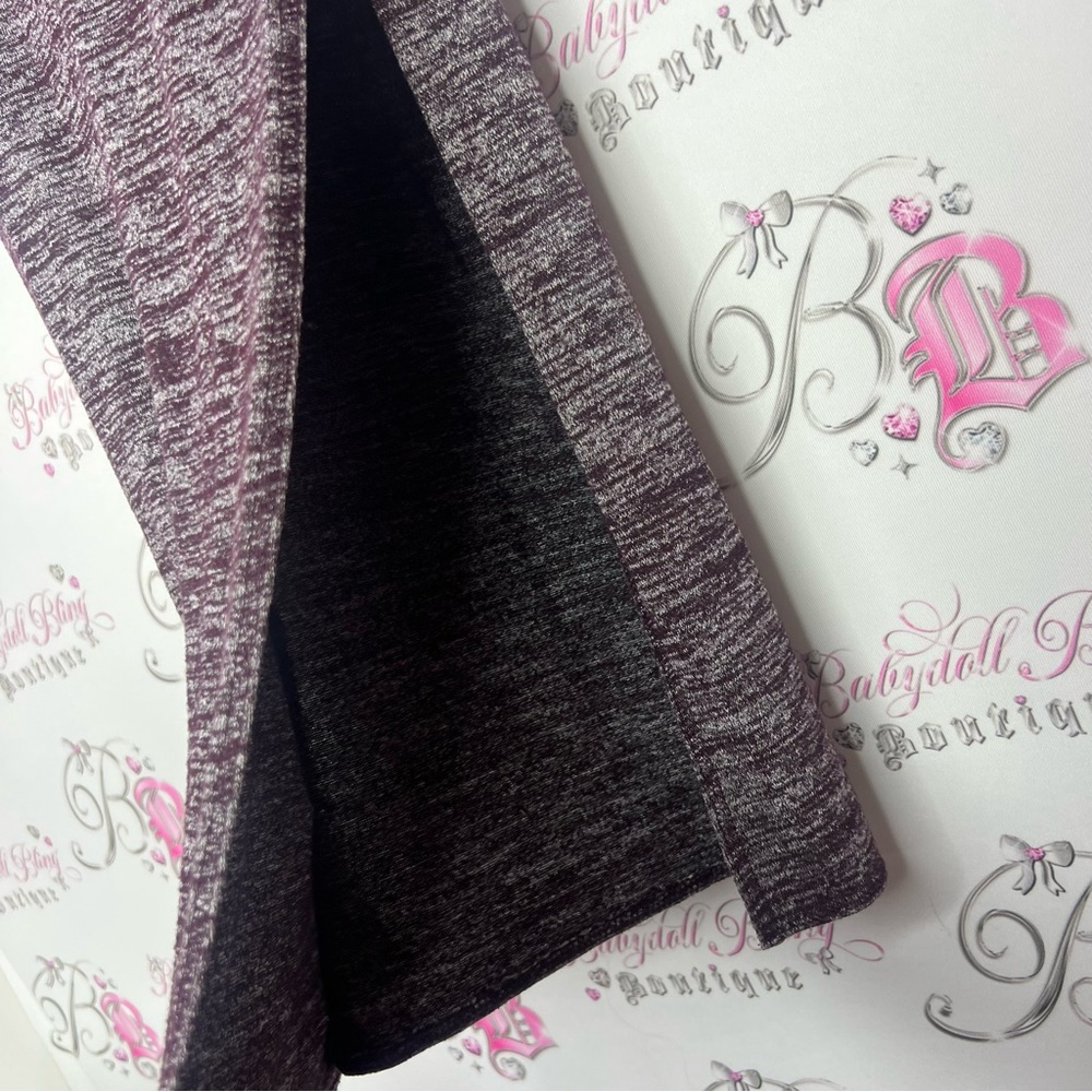 Wilfred free skirt Heathered purple white leg slit long stretchy soft comfy maxi - Picture 3 of 9